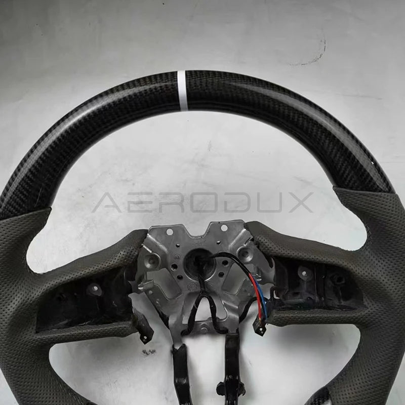 Infiniti Q50 Q60 Carbon Fiber & Perforated Leather Steering Wheel
