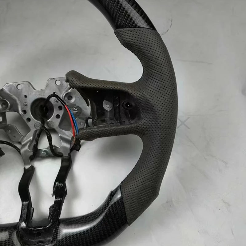 Infiniti Q50 Q60 Carbon Fiber & Perforated Leather Steering Wheel