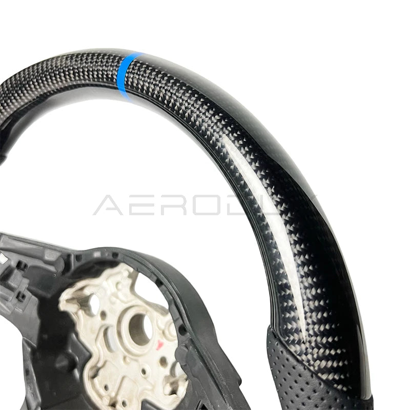 Volkswagen MK7 MK7.5 Golf Polo GTI GTD 6C GTI R Carbon Fiber Perforated Leather Steering Wheel