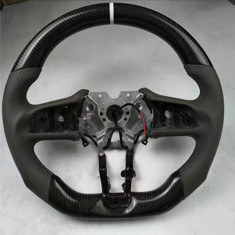 Infiniti Q50 Q60 Carbon Fiber & Perforated Leather Steering Wheel