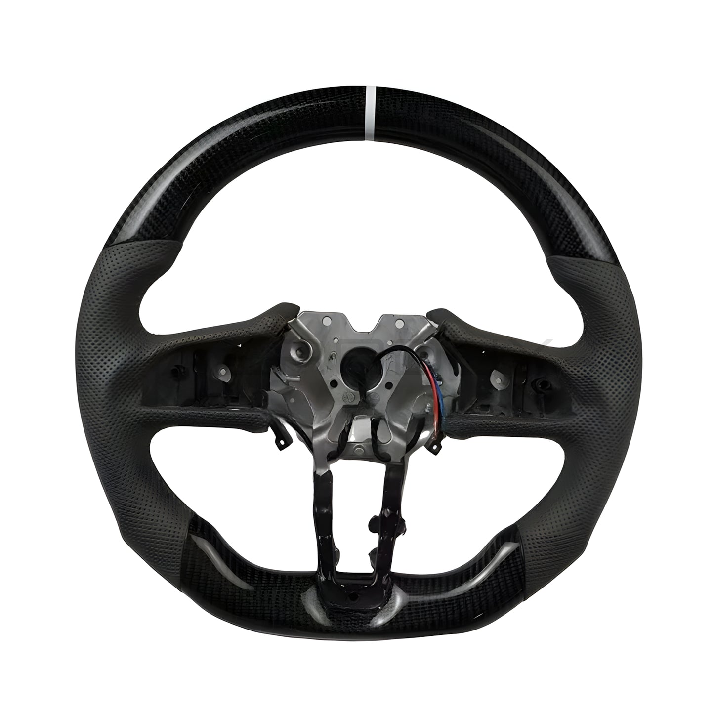 Infiniti Q50 Q60 Carbon Fiber & Perforated Leather Steering Wheel
